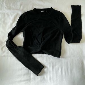 Black long sleeve crop top size small